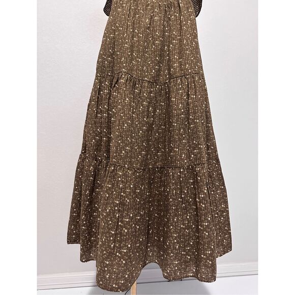 Madewell Brown Floral Midi Dress - Picture 7 of 12